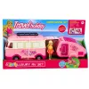 LEAN TOYS reisset camper met aanhanger poppenmeubels accessoires roze