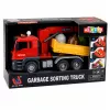 LEAN TOYS truck kraan afvalsorteercontainer lichtjes geluid rood