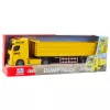 LEAN TOYS transportvrachtwagen met hefbare aanhanger, licht en geluid, geel