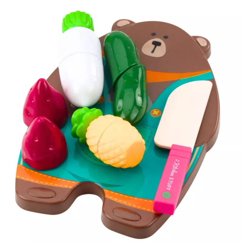 LEAN TOYS groentesnijset met plank en mes, educatief accessoire voor kinderen