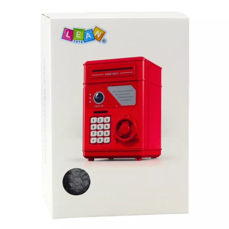 LEAN TOYS elektronische safe ATM-spaarpot met pincode voor kinderen, grijs