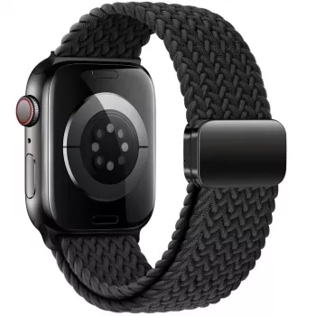Tech-Protect Nylon Magnetic Loop armband voor Apple Watch 8/9/10/11/SE (40/41/42mm) zwart