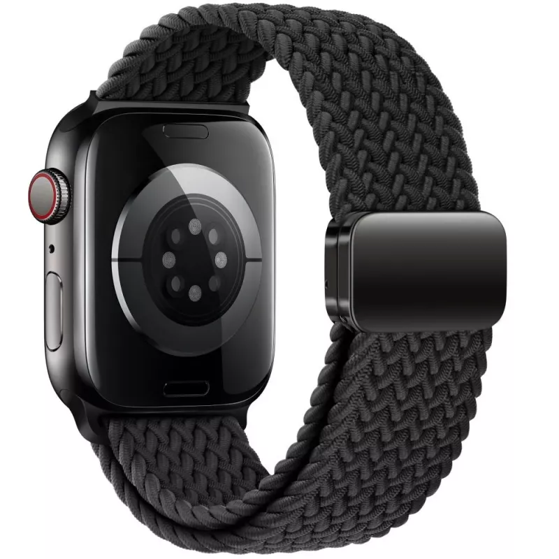 Tech-Protect Nylon Magnetic Loop armband voor Apple Watch 8/9/10/11/SE (40/41/42mm) zwart