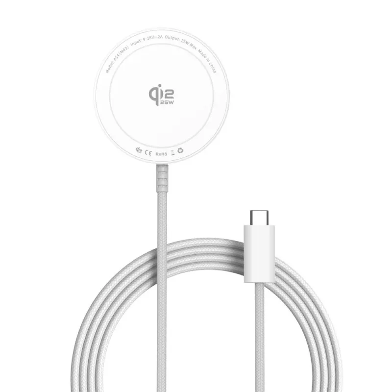 TECH-PROTECT A54 magnetische MagSafe draadloze oplader 25W Qi2.2 wit
