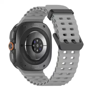 Tech-Protect Iconband Pro siliconen armband voor Samsung Galaxy Watch Ultra 1/2 47mm grijs
