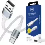 3mk Hyper Cable N-SERIES USB-A naar USB-C 1m 18W wit