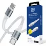 3mk Hyper Cable N-SERIES USB-C naar USB-C 1m 100W wit