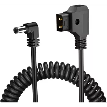 Newell D-Tap naar DC 5,5x2,5mm spiraalkabel, 90cm, zwart