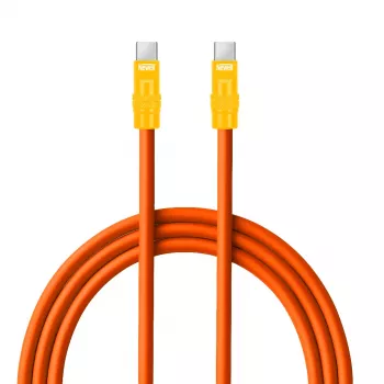 Newell USB-C naar USB-C kabel 100W, 2m, siliconen, oranje-geel