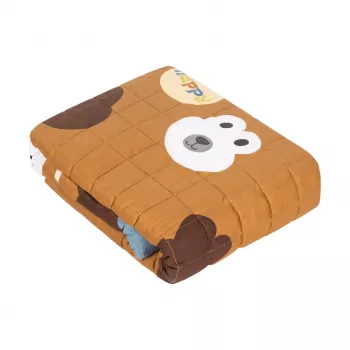 REBEL gewichtsdeken premium katoen sensorische deken voor kinderen 100x150 cm 4 kg konijnenmotief