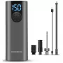 ROCKBROS Elektrische fietspomp met LED-display, USB-C-laden, 150 PSI, Presta/Schrader/Dunlop, Zwart