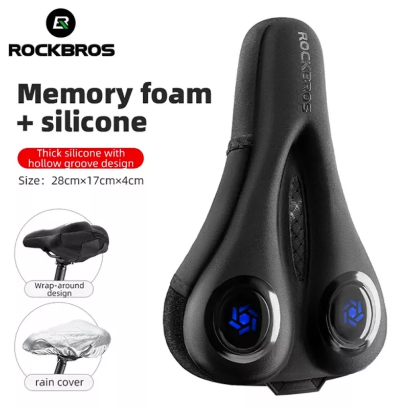 Rockbros LF044BL Zadelhoes met regenbescherming - Zwart/Blauw