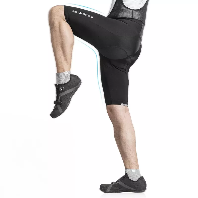 ROCKBROS RK2002L Heren fietsbroek met 3D-zitkussen, Zwart, maat L