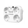 Wozinsky WRS-2B Stekkerdoos met 4 AC-stopcontacten, 2 USB-A, 2 USB-C, 4000 W, LED-lamp, 2 m kabel - Wit