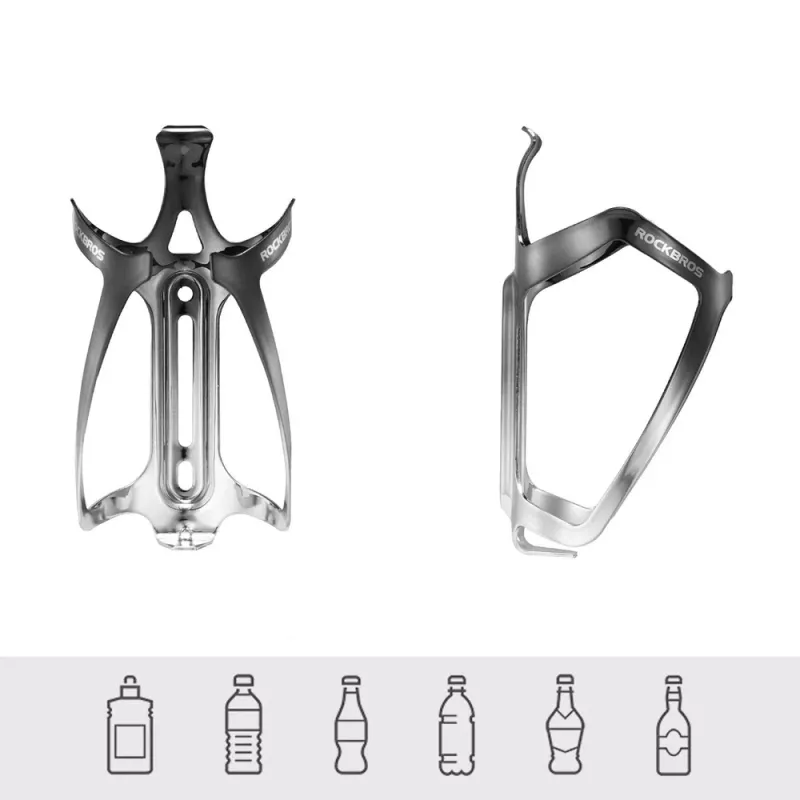 ROCKBROS RKL02 Aluminiumlegering fietsflessenhouder - Zwart/Zilver
