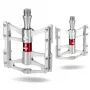 ROCKBROS JT410 4.10 Vlakke platformfiets pedalen met 4 lagers - Zilver