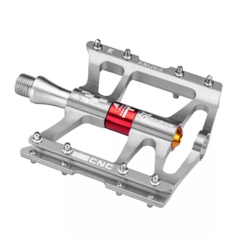 ROCKBROS JT410 4.10 Vlakke platformfiets pedalen met 4 lagers - Zilver