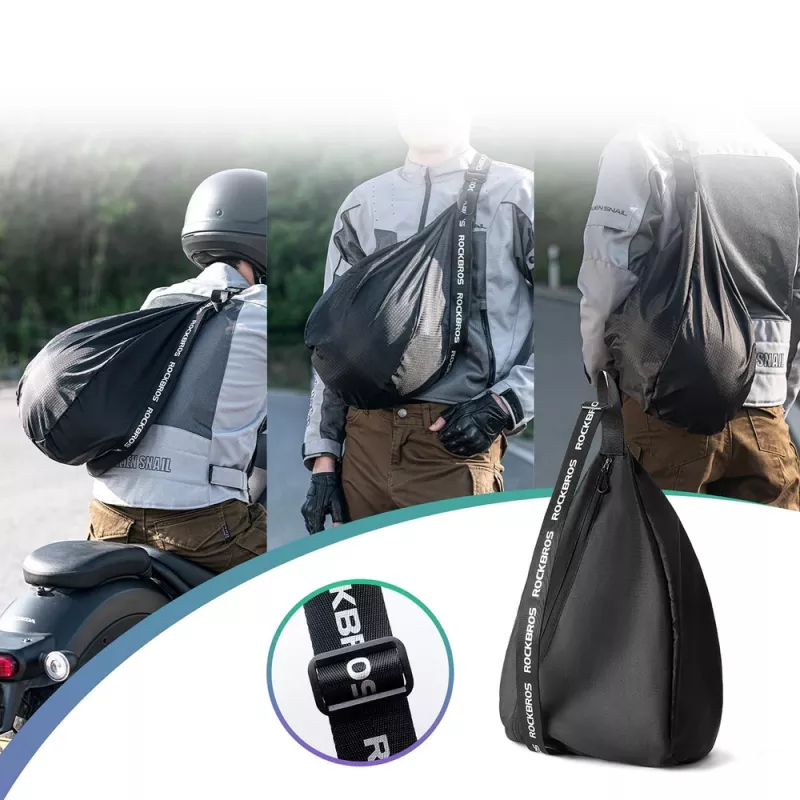 ROCKBROS H34 Fietsrugzak met helmhouder – Zwart, 10L