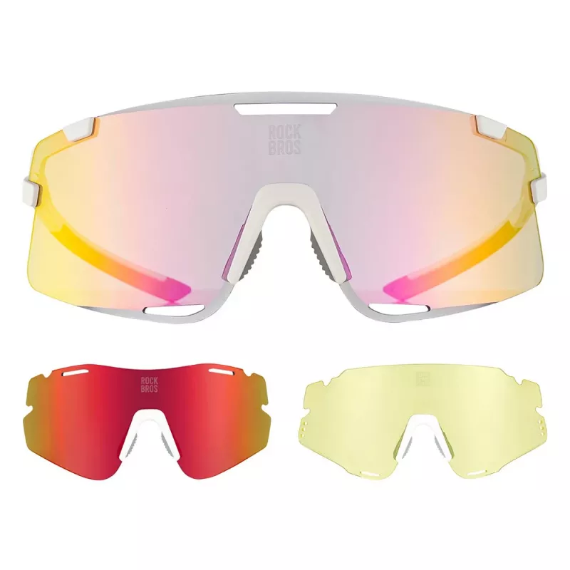 ROCKBROS SP338 Road to Sky fietsbril met verwisselbare glazen - crème