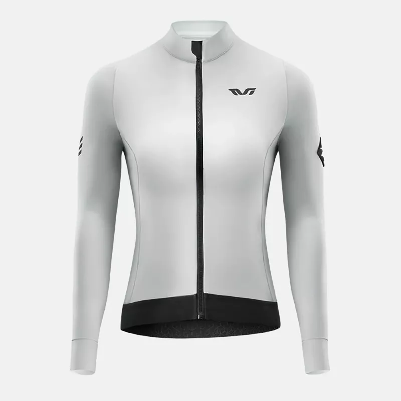ROCKBROS dames YDWT006 TVI geïsoleerde fietsjas voor herfst/winter, wit-grijs, maat M