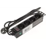 DELTA PD-4/R10/R 4-voudig stopcontactblok met 10m kabel, rood