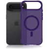 3MK Smoke MagCase paars voor Apple iPhone 15 Pro Max – doorschijnende MagSafe-achterkant hoes