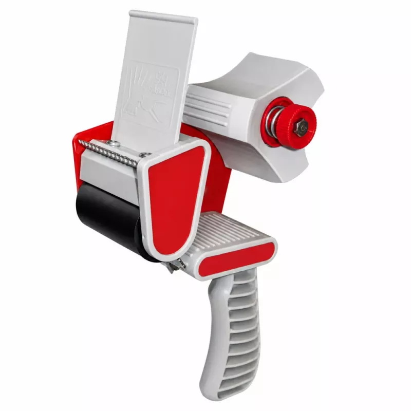 LEAN handmatige pakbandafroller met spanner, breedte 50 mm, rood en zwart