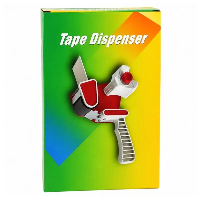 LEAN handmatige pakbandafroller met spanner, breedte 50 mm, rood en zwart