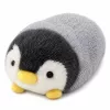 LEAN TOYS pluchen pinguïn zacht knuffeldier wit en grijs 16 cm