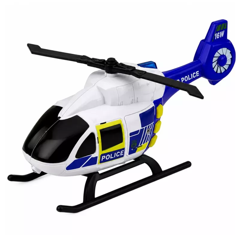 LEAN TOYS politieset helikopter motor politieauto lichten geluiden 1:32