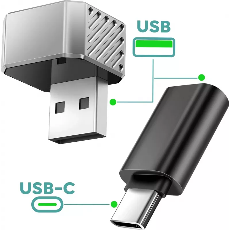 Ottocast Mini Pot CP88-T3 draadloze CarPlay / Android Auto-adapter, zilver (CP88-T3)