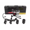 AWTOOLS 1200W moffellaseenheid voor PVC PP PE PB PPR buizen, 16-32mm, 4 mondstukparen, instelbare thermostaat, metalen behuizing