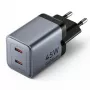 VENTION GaN 90W dual-USB-C wandlader (45W+45W) - zwart