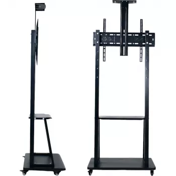 MOZOS 1700 mobiele tv-standaard voor 32-70 inch televisies en monitors, VESA tot 600x400, in hoogte verstelbaar, zwart
