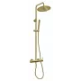 FERRO Ciriculus thermostatische doucheset met 250mm regendouche, geborsteld goud