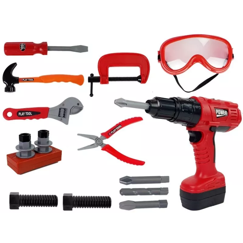 LEAN TOYS DIY klusser gereedschapsset boor hamer 35-delige leerspeelgoed