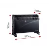 Adler convectorverwarming MESKO MS 7741b zwart