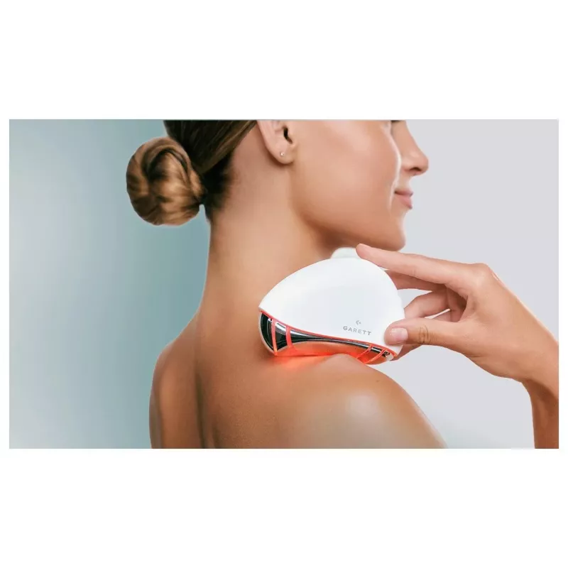 Garett Beauty Glow Stone wit – elektronische gezichtsmassager met warmte en vibratie