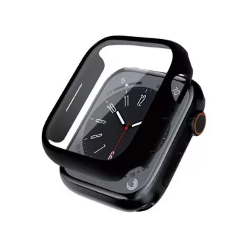Crong Hybrid Watch Case voor Apple Watch 44mm (zwart)