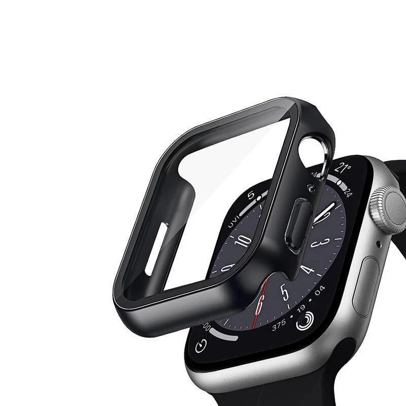 Crong Hybrid Watch Case voor Apple Watch 44mm (zwart)