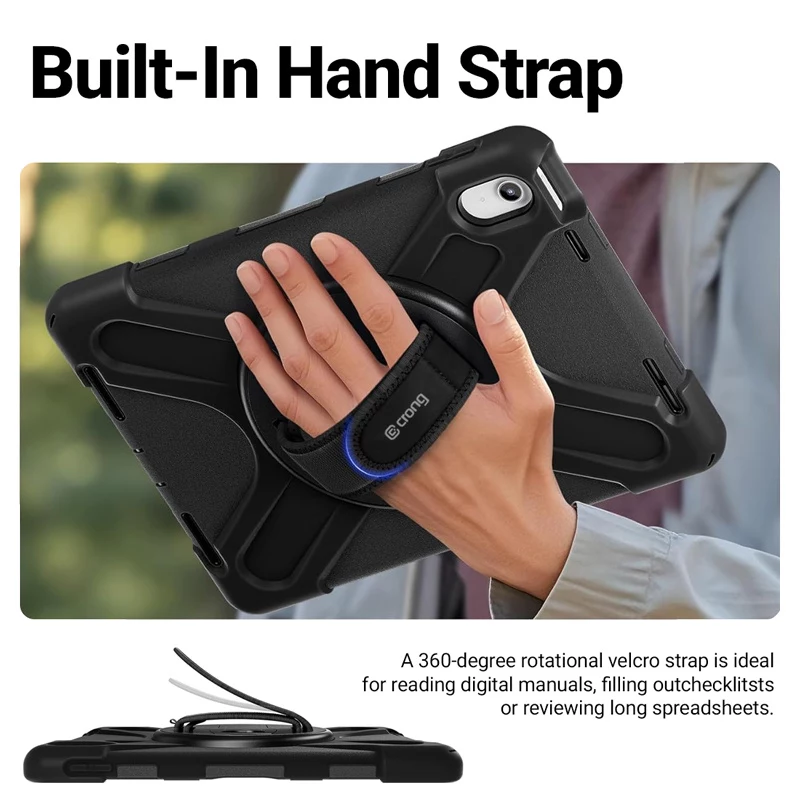 Crong Defender Plus robuuste case voor Samsung Galaxy Tab Active5 Pro 10,1 inch – zwart