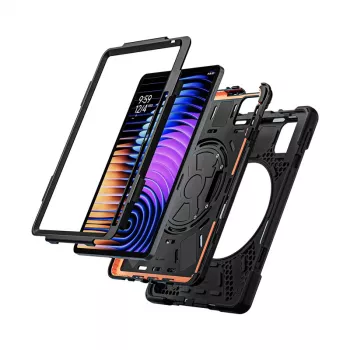 Crong Defender Plus robuuste case voor Xiaomi Pad 8 / 8 Pro / Pad 7 / 7 Pro 11,2 inch – zwart