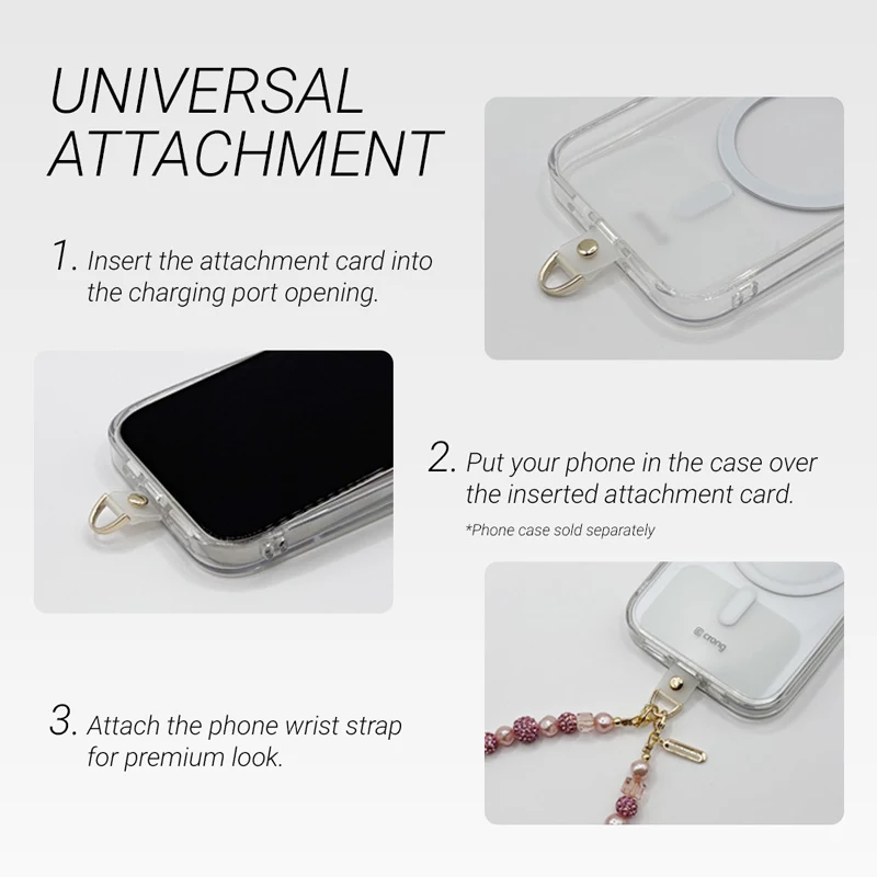 Crong telefoonhanger lanyard - gouden strik