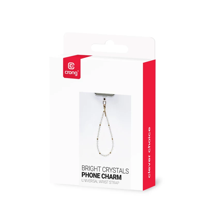 Crong Phone Charm - sleutelkoord met stralende kristallen