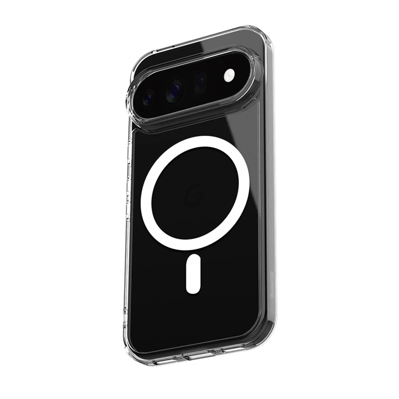 Crong Hybrid Clear Magnetic Case voor Google Pixel 11 - MagSafe-compatibel, transparant