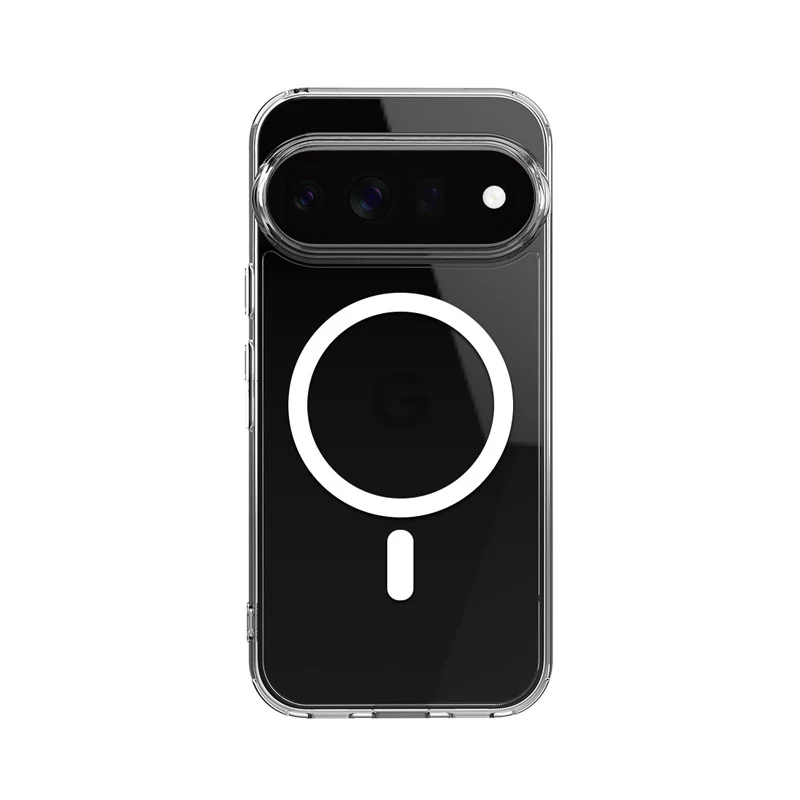 Crong Hybrid Clear Magnetic Case voor Google Pixel 11 - MagSafe-compatibel, transparant