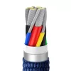 Baseus USB-C naar USB-C Crystal Shine kabel 100W 1,2m blauw