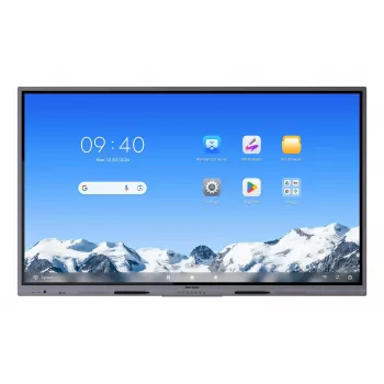 Hikvision DS-D5C75RB/A2L 75 inch 4K interactief display, Android 14 (op te waarderen naar 16 EDLA), 40-punts IR-touch, 8GB RAM, 128GB opslag, Wi-Fi 6, Bluetooth 5.2, 3x HDMI, USB-C, 2x15W luidsprekers, 8-microfoon-array, VESA 800x400