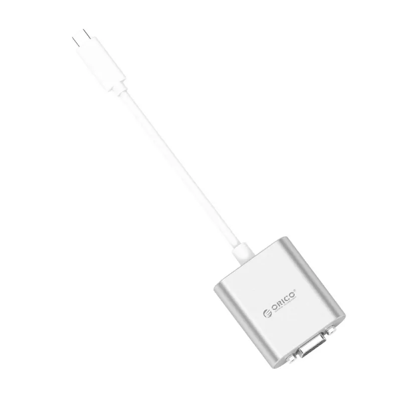 ORICO PTAV USB-C naar VGA en 3,5-mm-audio-adapter, Full HD 1080p, 15 cm, zilver