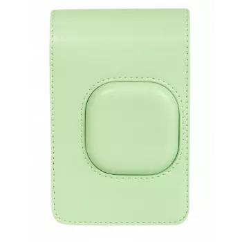 LOVEINSTANT groene PU-lederen tas voor Fujifilm Instax Mini LiPlay - vintage cameratas met verstelbare draagriem
